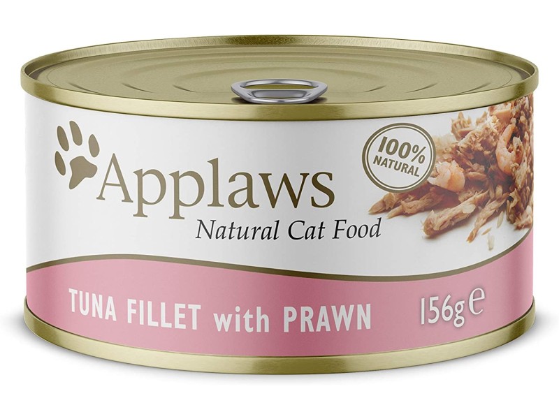 APPLAWS Natural Cat Food Tuna fillet with prawn - wet cat food - 156g