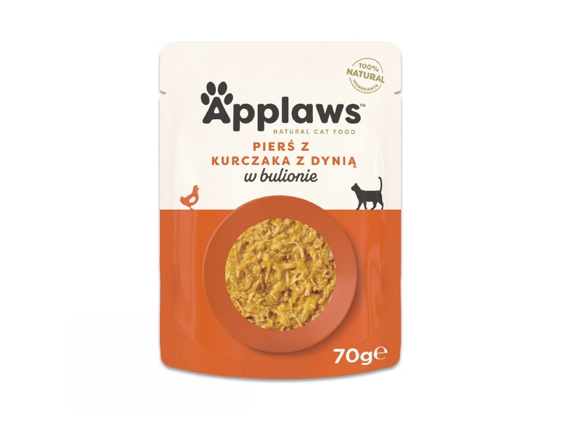 APPLAWS Chicken breast with pumpkin in broth - wet cat food - 70g