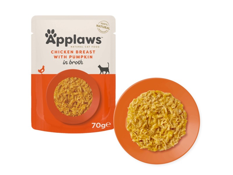 APPLAWS Chicken breast with pumpkin in broth - wet cat food - 70g