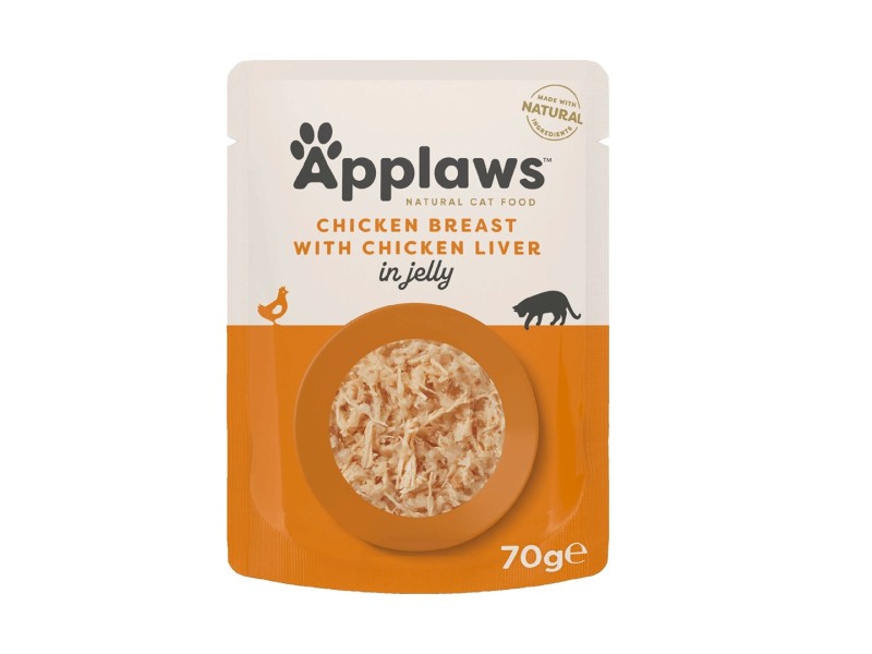 APPLAWS Chicken breast with chicken liver in jelly - wet cat food - 70g