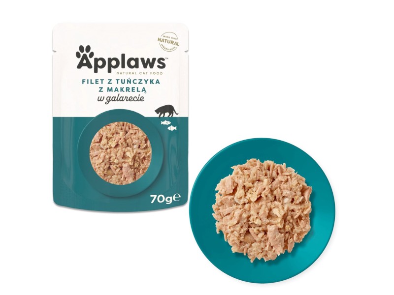 APPLAWS Tuna Fillet with Mackerel in Jelly - wet cat food - 70g