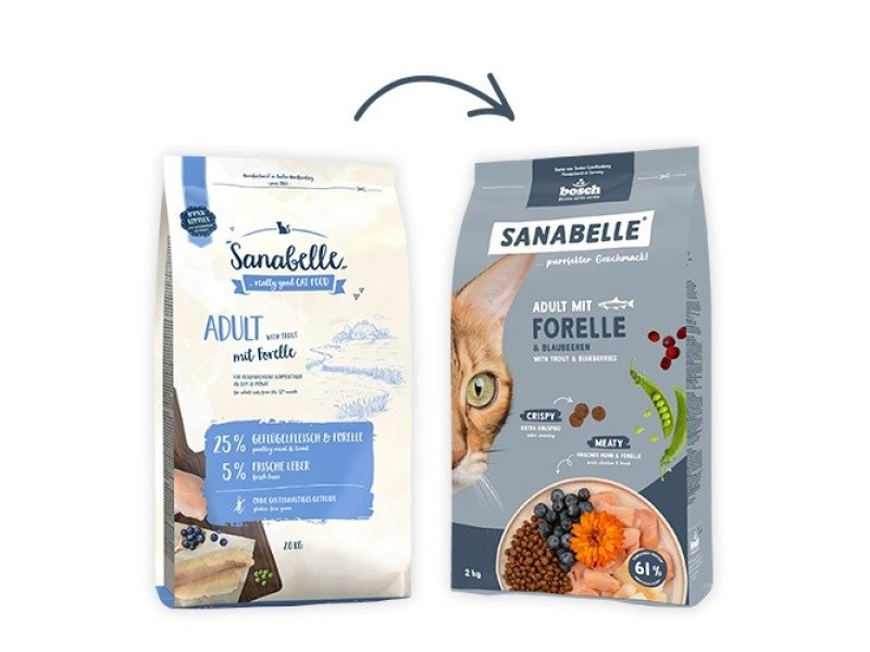 BOSCH Sanabelle Life Adult Trout with blueberries - dry cat food - 8kg