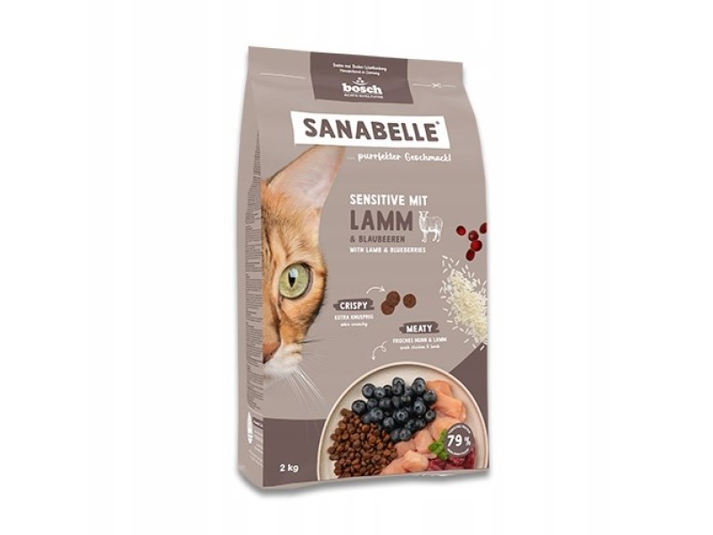 BOSCH Sanabelle Life Sensitive with lamb & blueberries - dry cat food - 8kg