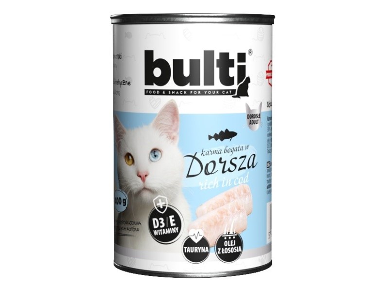 BULTI Rich in cod - wet cat food - 400g