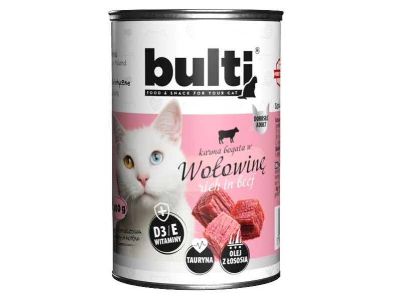 BULTI Rich in beef - wet cat food - 400g