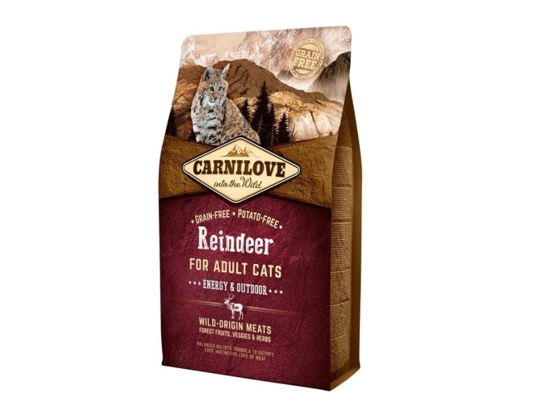 CARNILOVE Cat Energy & Outdoor Reindeer - dry cat food - 2kg