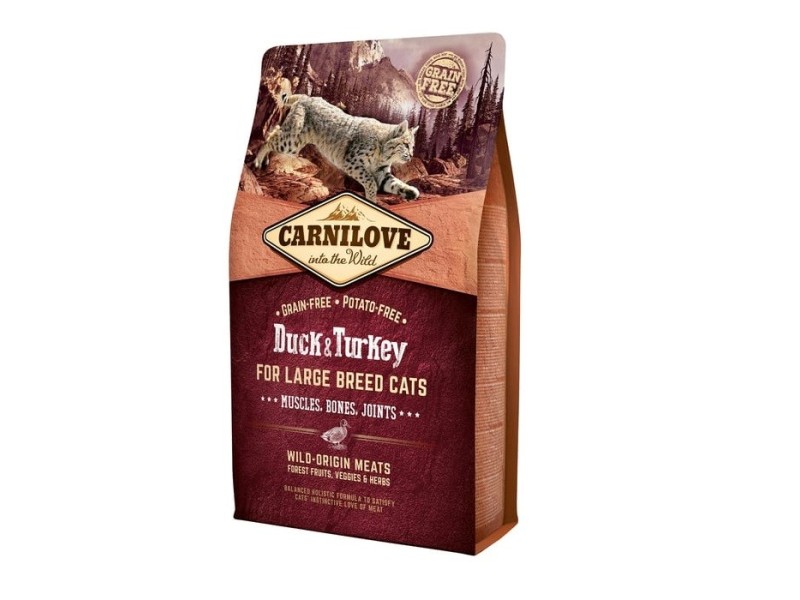 CARNILOVE Cat Large Breed Duck and turkey - dry cat food - 2kg