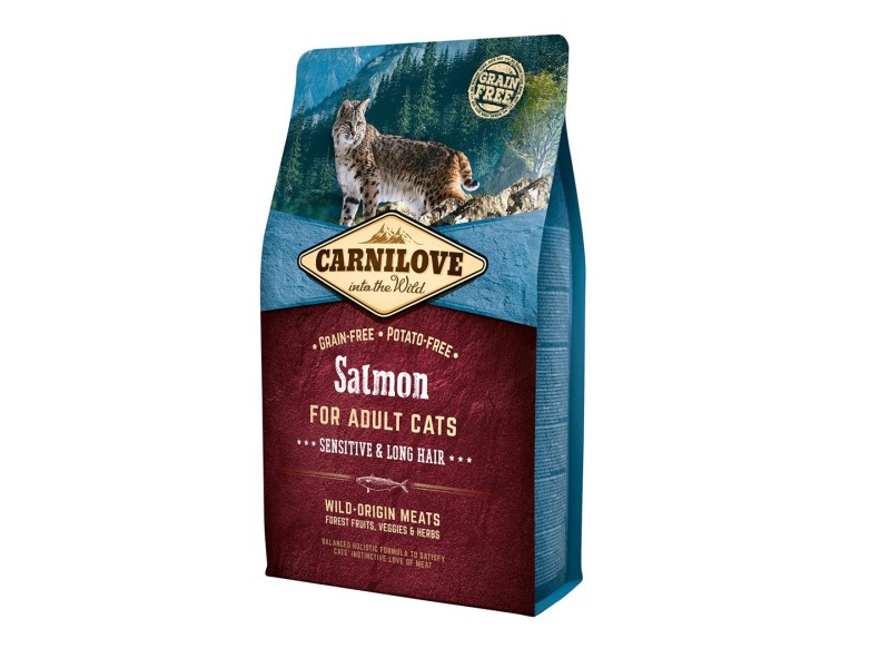 CARNILOVE Sensitive & Long Hair Salmon - dry cat food - 6kg