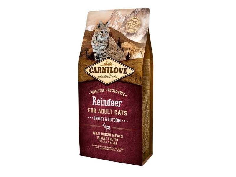 CARNILOVE Cat Adult Energy & Outdoor Reindeer - dry cat food - 6kg
