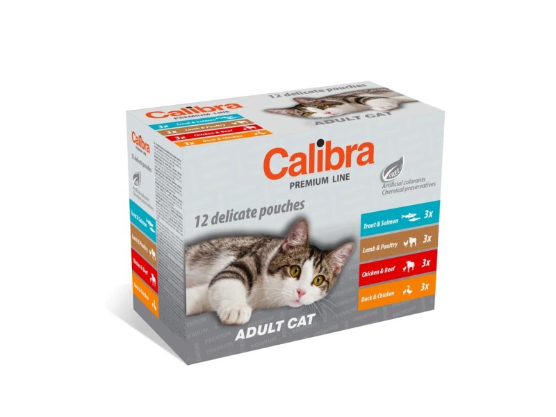 CALIBRA Cat Premium Adult - wet cat food - 12x100g