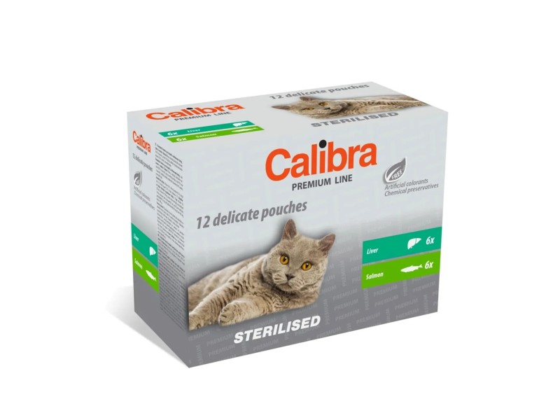CALIBRA Cat Premium Sterilised - wet cat food - 12x100g