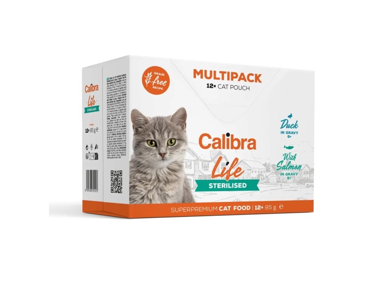 CALIBRA Cat Life Sterilised - wet cat food - 12x85g