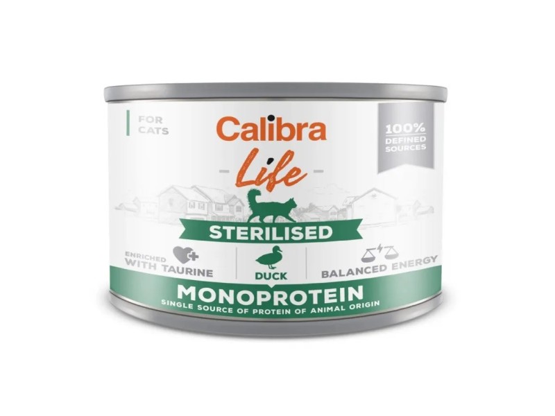 CALIBRA Cat Life Sterilised Duck - wet cat food - 200g