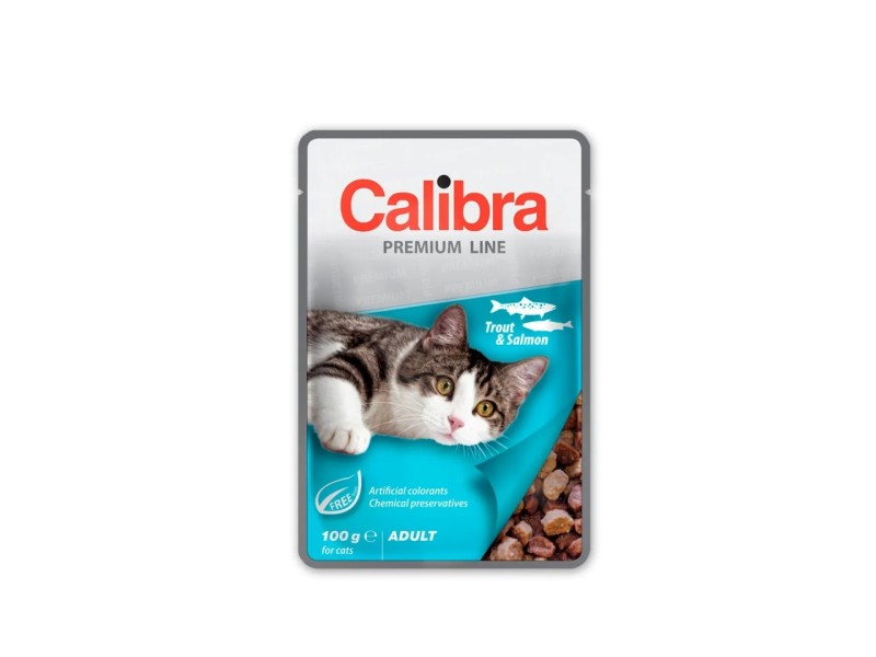 CALIBRA Cat Premium Adult Trout & Salmon - wet cat food - 100g