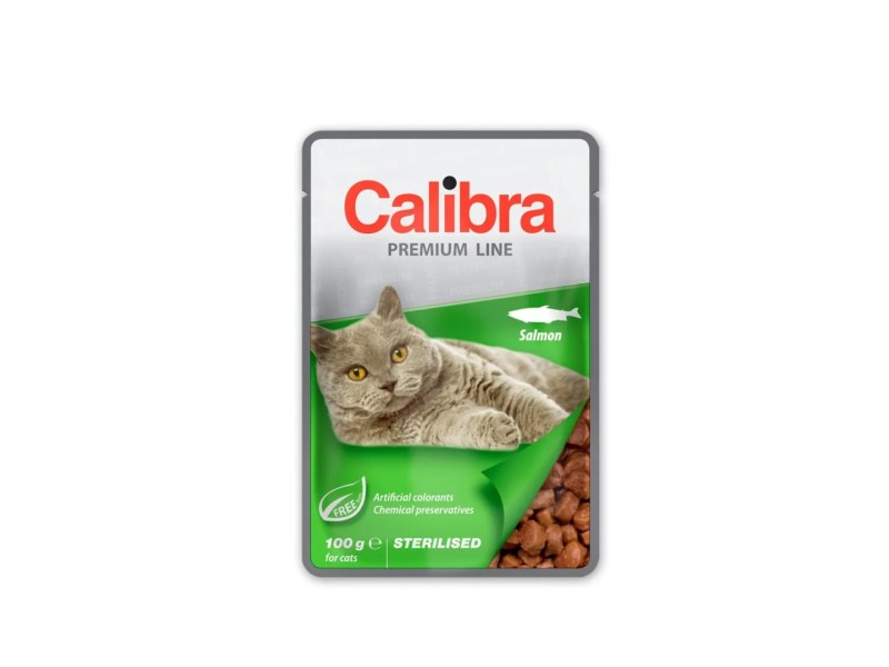 CALIBRA Cat Premium Sterilised Salmon - wet cat food - 100g