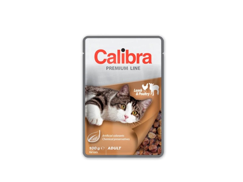 CALIBRA Cat Premium Adult Lamb & Poultry - wet cat food - 100g