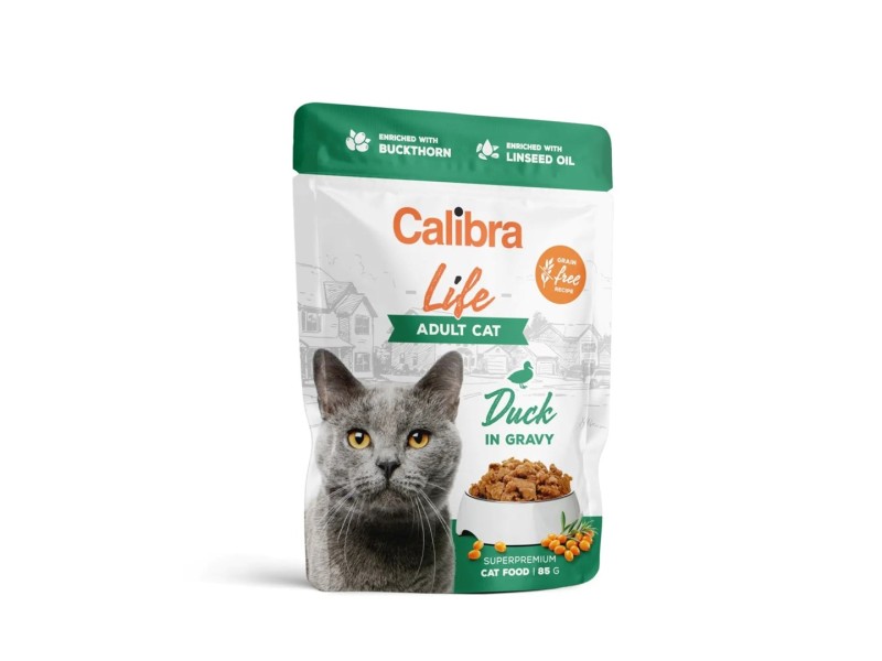 CALIBRA Cat Life Adult Duck in gravy - wet cat food - 85g