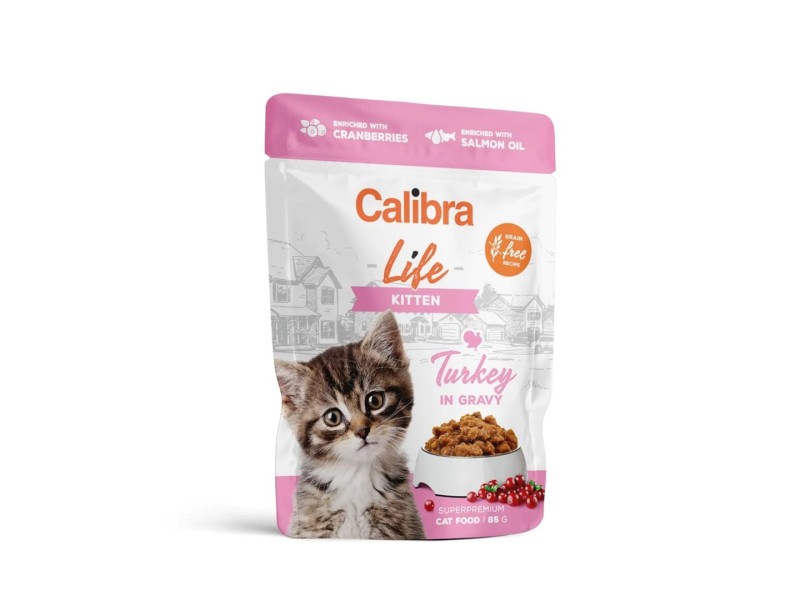 CALIBRA Cat Life Kitten Turkey in gravy - wet cat food - 85g