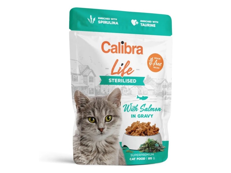 CALIBRA Cat Life pouch Sterilised Salmon in gravy - wet cat food - 85g