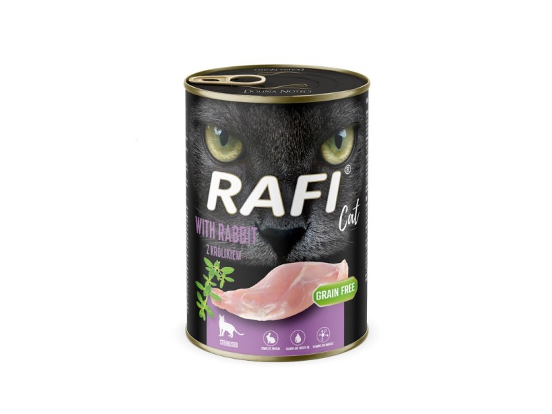 RAFI Cat Adult with rabbit - wet cat food - 400g
