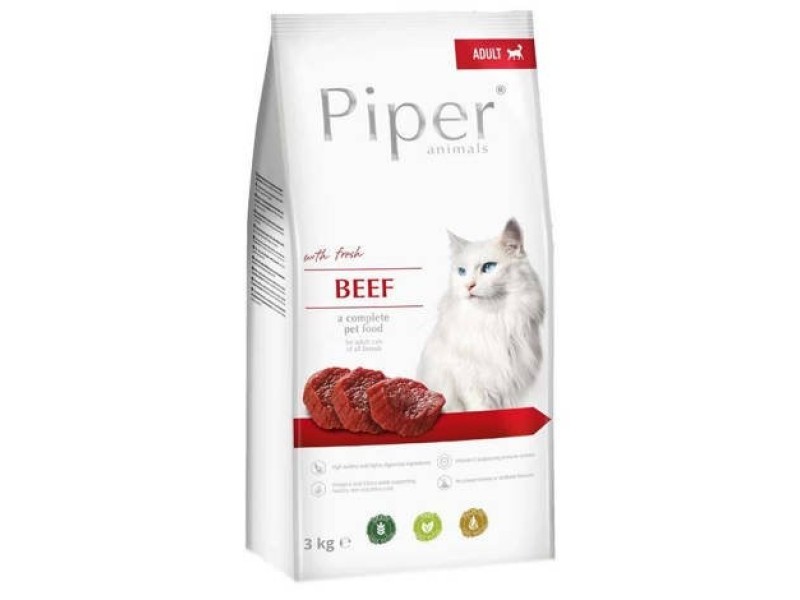 DOLINA NOTECI Piper Animals with beef - Dry Cat Food - 3 kg