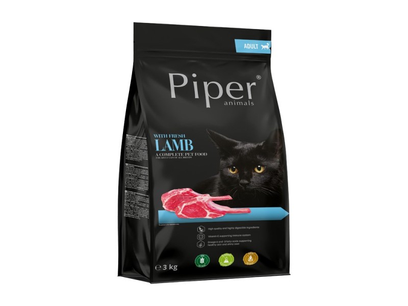 PIPER Animals with fresh lamb - dry cat food - 3kg