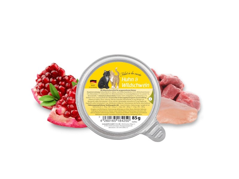 GRANATAPET Filet á la carte Chicken with wild boar - wet cat food - 85g