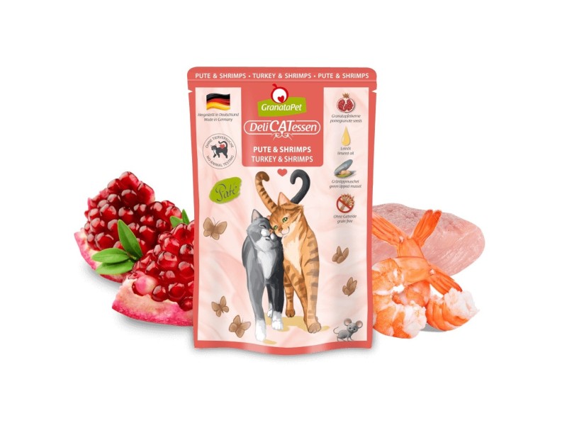 GRANATAPET DeliCATessen Turkey and shrimps - wet cat food - 85g