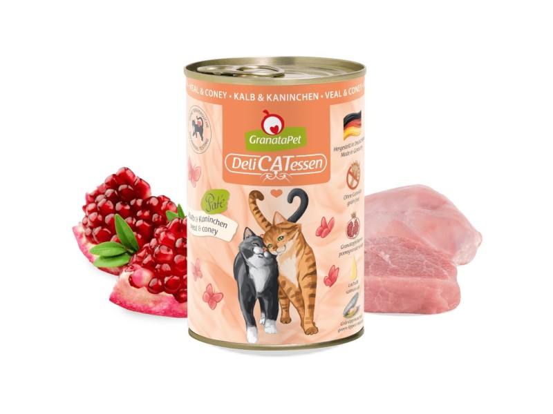 GRANATAPET DeliCATessen Veal and coney - wet cat food - 400g