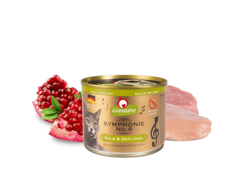 GRANATAPET Symphonie No.6 Veal and poultry - wet cat food - 200g GRANATAPET Symphonie No.6 Veal and poultry - wet cat food - 200g