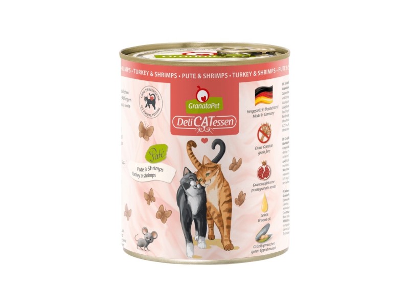 GRANATAPET DeliCATessen Turkey and shrimps - wet cat food - 800g