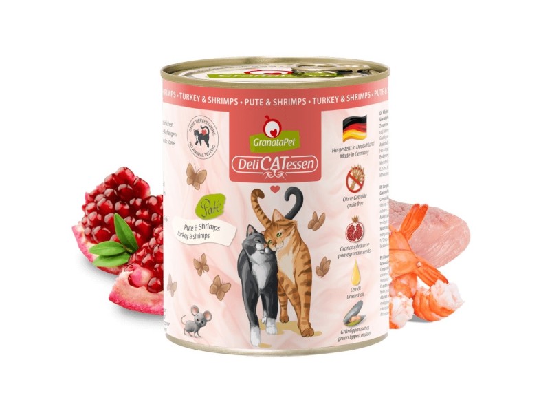 GRANATAPET DeliCATessen Turkey and shrimps - wet cat food - 800g