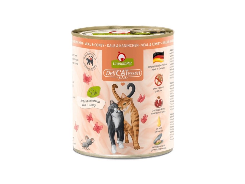 GRANATAPET DeliCATessen Veal and coney - wet cat food - 800g