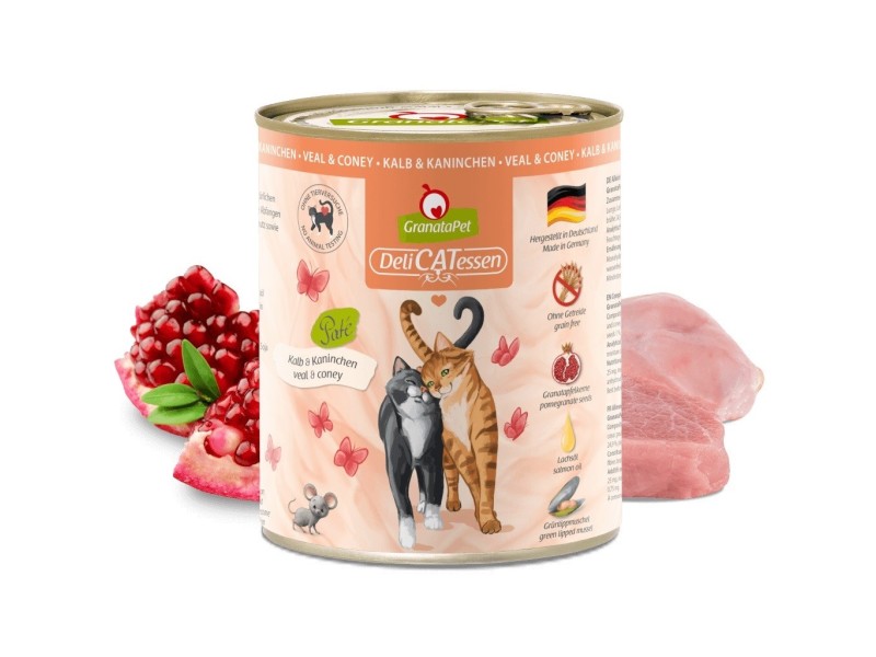 GRANATAPET DeliCATessen Veal and coney - wet cat food - 800g