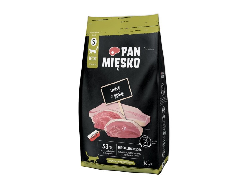 PAN MIĘSKO Turkey with goose S - dry cat food - 1,6kg