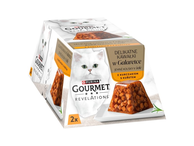 PURINA Gourmet Revelations Chunks in jelly with chicken - wet cat food - 2x57g