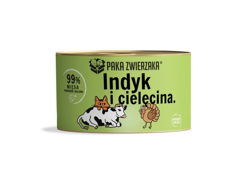 PAKA ZWIERZAKA Turkey with veal - wet cat food - 200g