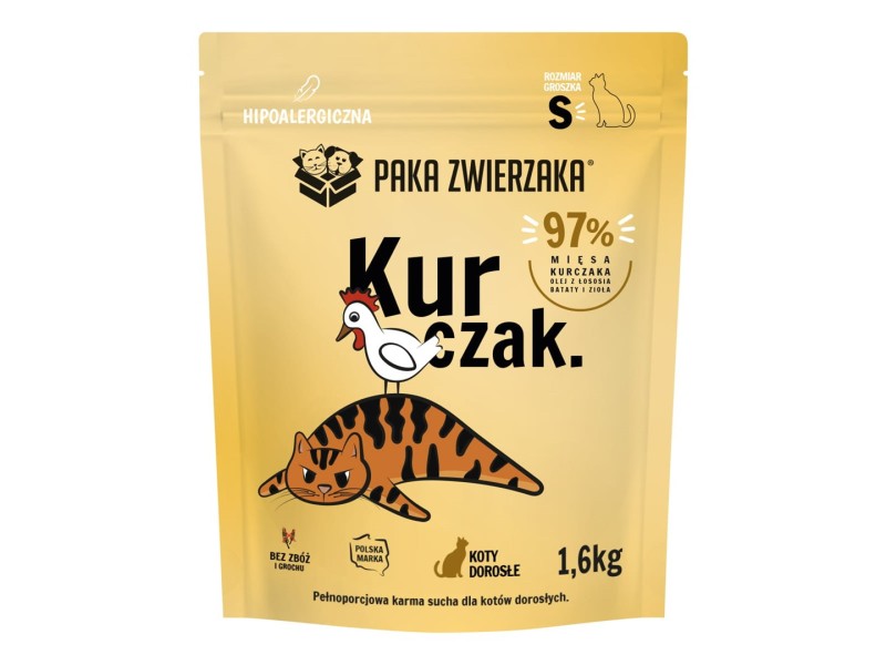 PAKA ZWIERZAKA Chicken S - dry cat food - 1,6kg