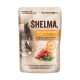 SHELMA Rich in chicken, turkey, beef and duck - wet cat food - 4x85g