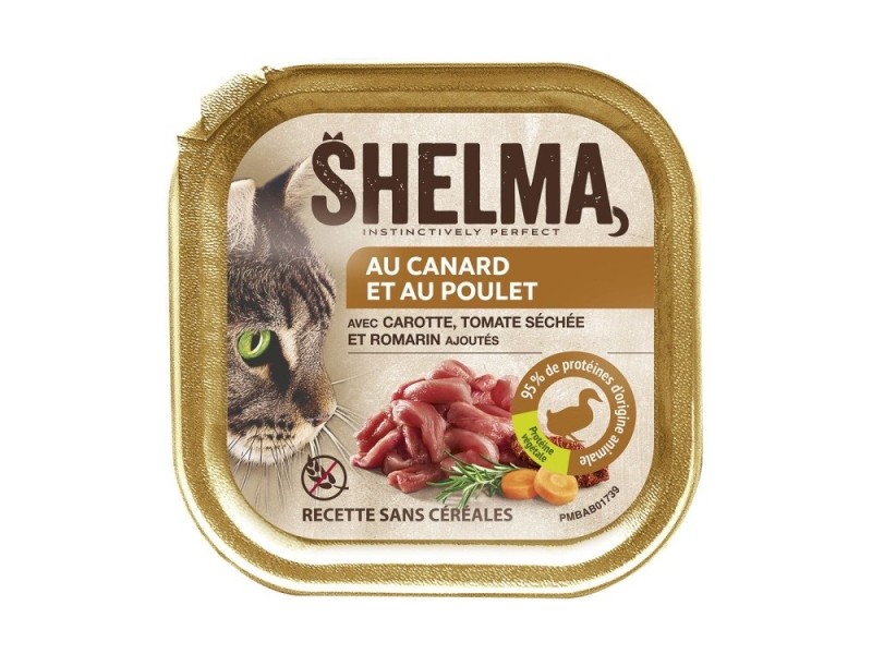 SHELMA Duck and chicken pate - wet cat food - 100g