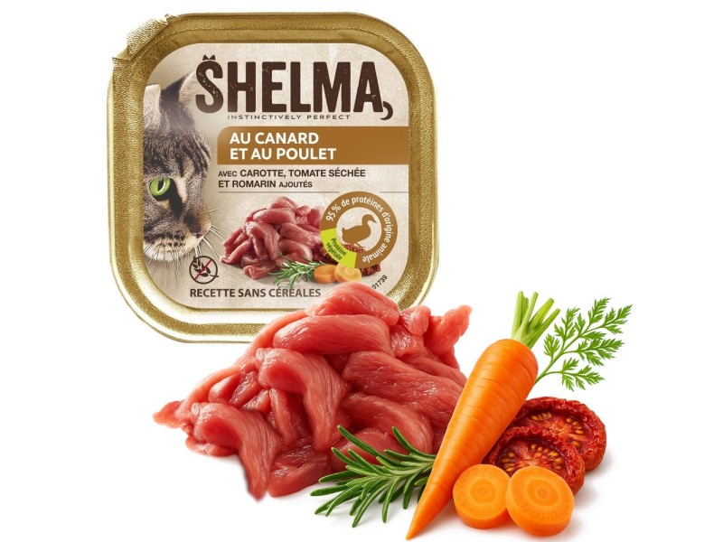 SHELMA Duck and chicken pate - wet cat food - 100g