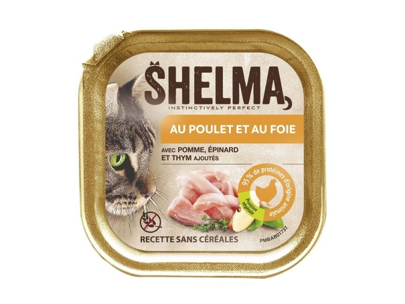 SHELMA Chicken and liver pate - wet cat food - 100g