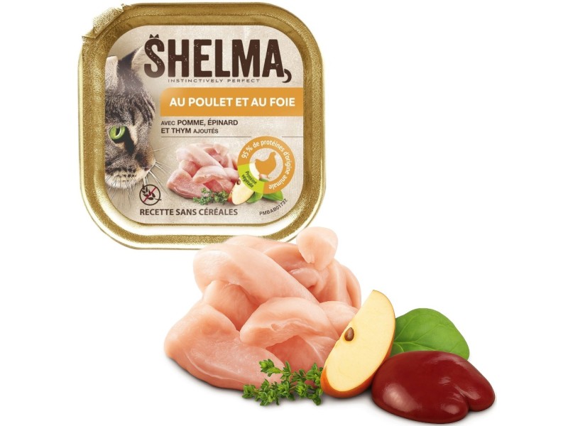 SHELMA Chicken and liver pate - wet cat food - 100g