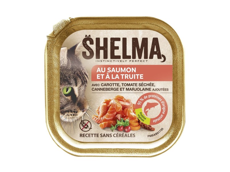 SHELMA Salmon and trout pate - wet cat food - 100g SHELMA Salmon and trout pate - wet cat food - 100g