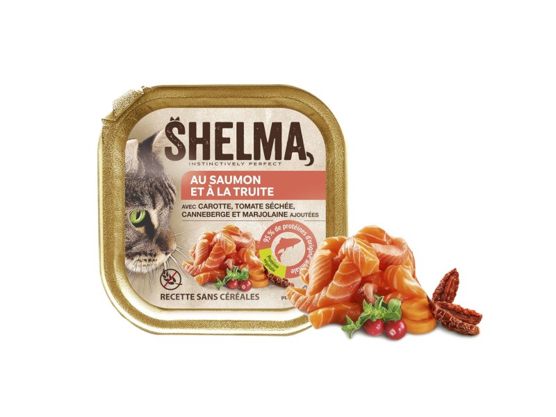 SHELMA Salmon and trout pate - wet cat food - 100g SHELMA Salmon and trout pate - wet cat food - 100g
