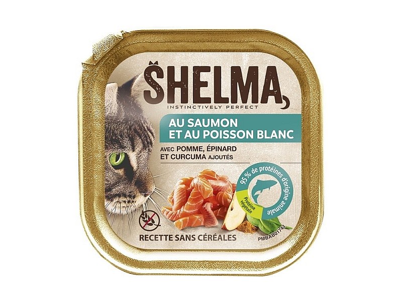 SHELMA Salmon and white fish pate - wet cat food - 100g
