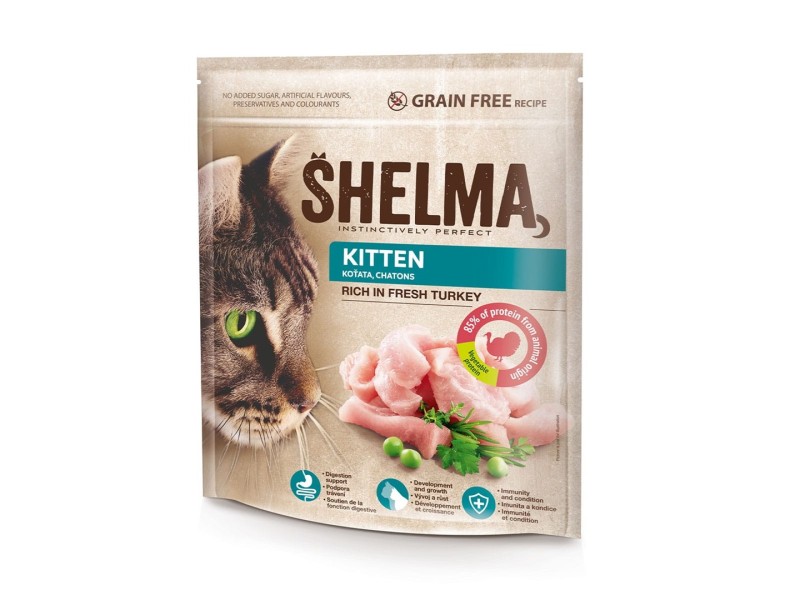 SHELMA Kitten Rich in turkey - dry cat food - 750g