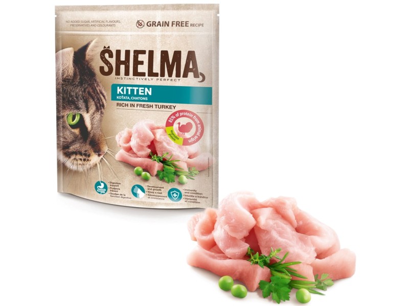 SHELMA Kitten Rich in turkey - dry cat food - 750g