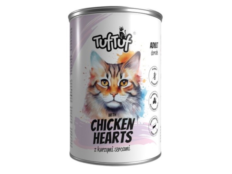 TUF TUF Meatloaf with chicken hearts - wet cat food - 400g TUF TUF Meatloaf with chicken hearts - wet cat food - 400g