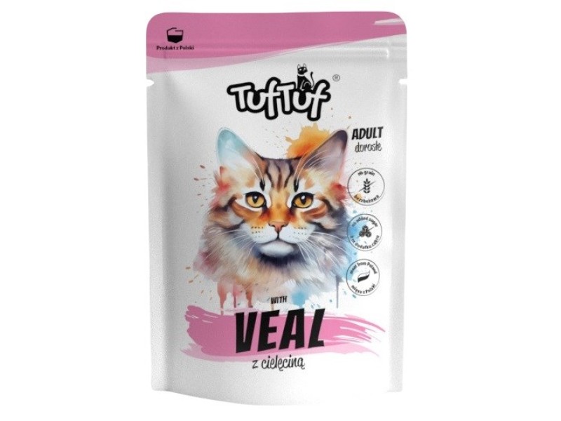 TUF TUF with veal - wet cat food - 100g TUF TUF with veal - wet cat food - 100g